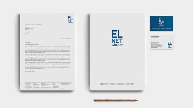 EL-NET GROUP — Ganzheitlicher Markenauftritt vom Corporate Design bis zur Geschäftsausstattung.