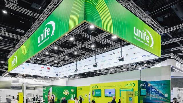 UNIFE — Messeauftritt auf der InnoTrans für den europäischen Verband der Bahnindustrie.